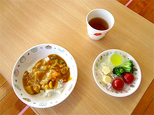 収穫パーティーカレーライス